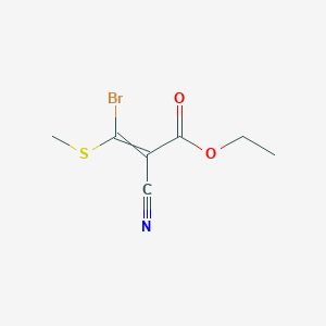 2-Propenoic acid, 3-bromo-2-cyano-3-(methylthio)-, ethyl ester