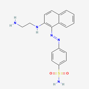 molecular formula C18H19N5O2S B14334082 4-[(E)-{2-[(2-Aminoethyl)amino]naphthalen-1-yl}diazenyl]benzene-1-sulfonamide CAS No. 106639-43-4