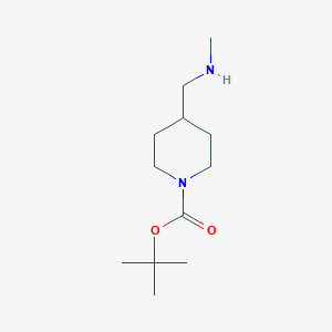 molecular formula C12H24N2O2 B143342 叔丁基4-((甲基氨基)甲基)哌啶-1-甲酸酯 CAS No. 138022-02-3