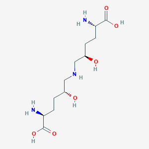 molecular formula C12H25N3O6 B143343 (5R,5'R)-Dihydroxy Lysinonorleucine CAS No. 869111-52-4