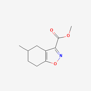 molecular formula C10H13NO3 B1433432 Methyl 5-methyl-4,5,6,7-tetrahydro-1,2-benzoxazole-3-carboxylate CAS No. 1803592-33-7