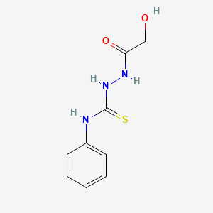 2-hydroxy-N-[(phenylcarbamothioyl)amino]acetamide