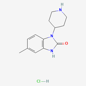 molecular formula C13H18ClN3O B1433440 5-Methyl-1-(piperidin-4-yl)-1H-benzo[d]imidazol-2(3H)-one HCl CAS No. 58859-82-8