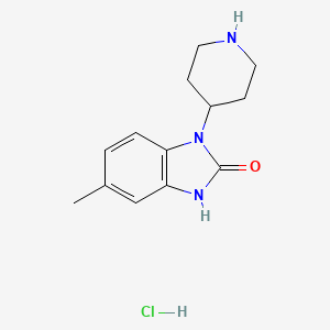 molecular formula C13H18ClN3O B1433440 5-甲基-1-(哌啶-4-基)-1H-苯并[d]咪唑-2(3H)-酮盐酸盐 CAS No. 58859-82-8