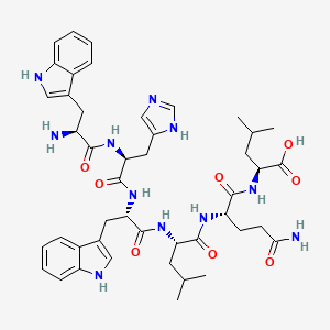 molecular formula C45H59N11O8 B1433442 H-Trp-his-trp-leu-gln-leu-OH CAS No. 65418-88-4