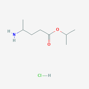 molecular formula C8H18ClNO2 B1433448 Propan-2-yl 4-aminopentanoate hydrochloride CAS No. 1795436-37-1