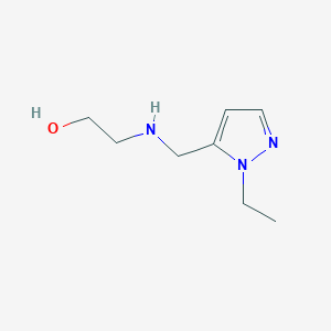 molecular formula C8H15N3O B1433465 2-[(2-Ethyl-2H-pyrazol-3-ylmethyl)-amino]-ethanol CAS No. 1594062-47-1
