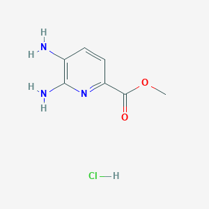molecular formula C7H10ClN3O2 B1433470 Methyl 5,6-diaminopyridine-2-carboxylate hydrochloride CAS No. 1803600-70-5