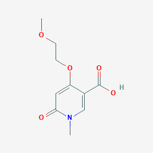 molecular formula C10H13NO5 B1433471 4-(2-Methoxyethoxy)-1-methyl-6-oxo-1,6-dihydropyridine-3-carboxylic acid CAS No. 1821309-59-4