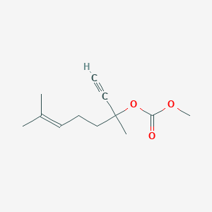 molecular formula C12H18O3 B14334782 Carbonic acid, 1-ethynyl-1,5-dimethyl-4-hexenyl methyl ester CAS No. 104846-78-8