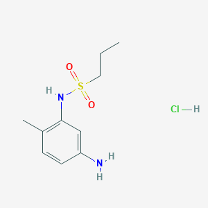molecular formula C10H17ClN2O2S B1433479 N-(5-amino-2-methylphenyl)propane-1-sulfonamide hydrochloride CAS No. 1795188-51-0