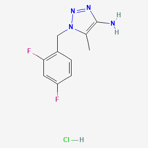 molecular formula C10H11ClF2N4 B1433480 1-[(2,4-difluorophenyl)methyl]-5-methyl-1H-1,2,3-triazol-4-amine hydrochloride CAS No. 1803590-61-5