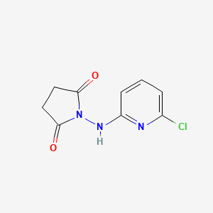 molecular formula C9H8ClN3O2 B1433486 1-[(6-Chloropyridin-2-yl)amino]pyrrolidine-2,5-dione CAS No. 1383626-20-7