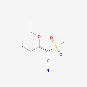 molecular formula C8H13NO3S B1433487 3-Ethoxy-2-methanesulfonylpent-2-enenitrile CAS No. 1704400-69-0