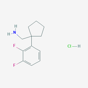 molecular formula C12H16ClF2N B1433490 [1-(2,3-Difluorophenyl)cyclopentyl]methanamine hydrochloride CAS No. 1798713-22-0