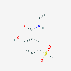 molecular formula C10H11NO4S B14334915 N-Ethenyl-2-hydroxy-5-(methanesulfonyl)benzamide CAS No. 98517-69-2