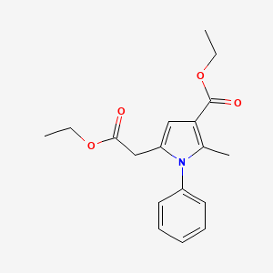 Ethyl 5-(2-ethoxy-2-oxoethyl)-2-methyl-1-phenylpyrrole-3-carboxylate