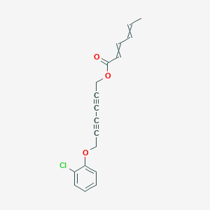 molecular formula C18H15ClO3 B14334948 6-(2-Chlorophenoxy)hexa-2,4-diyn-1-yl hexa-2,4-dienoate CAS No. 105735-26-0