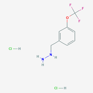 molecular formula C8H11Cl2F3N2O B1433497 (3-(Trifluoromethoxy)benzyl)hydrazine dihydrochloride CAS No. 1427396-65-3