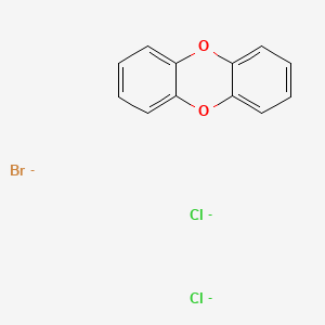 molecular formula C12H8BrCl2O2-3 B14334983 Dibenzo(b,e)(1,4)dioxin, bromodichloro- CAS No. 107227-59-8