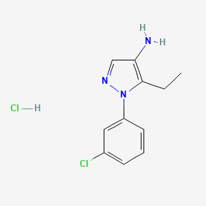 1-(3-chlorophenyl)-5-ethyl-1H-pyrazol-4-amine hydrochloride
