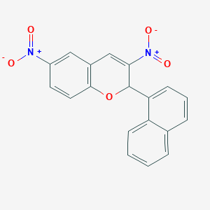 molecular formula C19H12N2O5 B14335135 2-(Naphthalen-1-yl)-3,6-dinitro-2H-1-benzopyran CAS No. 106202-46-4