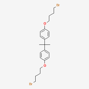 molecular formula C23H30Br2O2 B14335144 1,1'-(Propane-2,2-diyl)bis[4-(4-bromobutoxy)benzene] CAS No. 101308-47-8