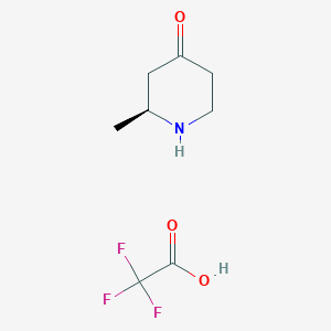 molecular formula C8H12F3NO3 B1433516 (S)-2-Methylpiperidin-4-one 2,2,2-trifluoroacetate CAS No. 1434126-93-8