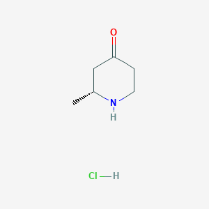 molecular formula C6H12ClNO B1433517 (R)-2-Methylpiperidin-4-one hydrochloride CAS No. 1434126-97-2