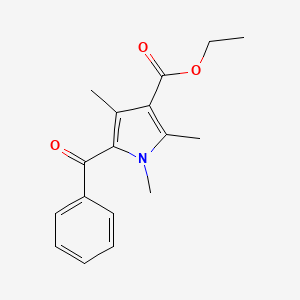 molecular formula C17H19NO3 B14335171 Ethyl 5-benzoyl-1,2,4-trimethyl-1H-pyrrole-3-carboxylate CAS No. 106753-83-7