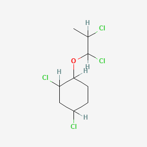 molecular formula C9H14Cl4O B14335206 Dichloro(dichloropropoxy)cyclohexane CAS No. 99308-23-3