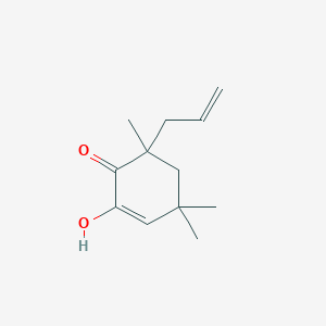 molecular formula C12H18O2 B14335233 2-Hydroxy-4,4,6-trimethyl-6-(prop-2-en-1-yl)cyclohex-2-en-1-one CAS No. 104994-71-0