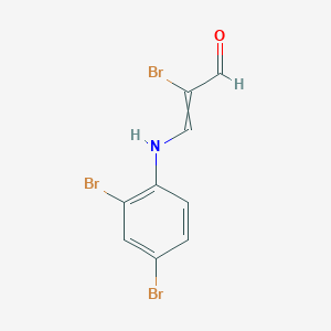 molecular formula C9H6Br3NO B14335237 2-Bromo-3-(2,4-dibromoanilino)prop-2-enal CAS No. 105688-65-1