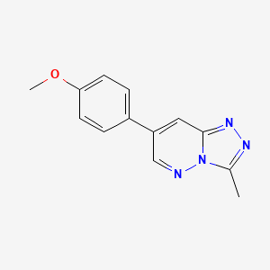 molecular formula C13H12N4O B14335241 1,2,4-Triazolo(4,3-b)pyridazine, 7-(4-methoxyphenyl)-3-methyl- CAS No. 100078-88-4