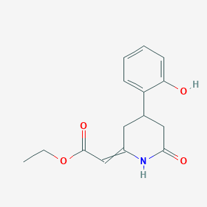 Ethyl [4-(2-hydroxyphenyl)-6-oxopiperidin-2-ylidene]acetate