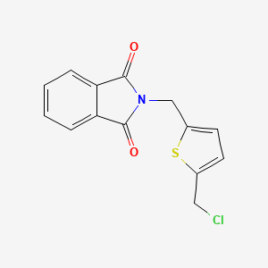 molecular formula C14H10ClNO2S B14335269 1H-Isoindole-1,3(2H)-dione, 2-[[5-(chloromethyl)-2-thienyl]methyl]- CAS No. 106975-69-3