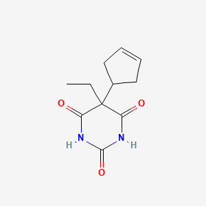 molecular formula C11H14N2O3 B14335279 5-(Cyclopent-3-en-1-yl)-5-ethylpyrimidine-2,4,6(1H,3H,5H)-trione CAS No. 105986-50-3