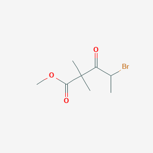 molecular formula C8H13BrO3 B1433529 Methyl 4-bromo-2,2-dimethyl-3-oxopentanoate CAS No. 1392512-58-1