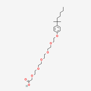 molecular formula C26H44O8 B14335297 2-(2-(2-(2-(2-(2-(4-(2-Methylheptan-2-yl)phenoxy)ethoxy)ethoxy)ethoxy)ethoxy]ethoxy)acetic acid CAS No. 100330-71-0