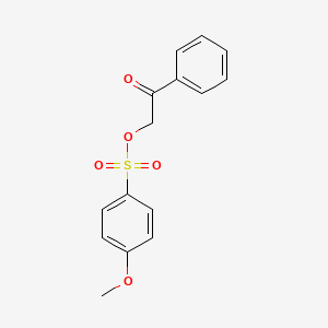 molecular formula C15H14O5S B14335310 2-Oxo-2-phenylethyl 4-methoxybenzene-1-sulfonate CAS No. 110143-18-5