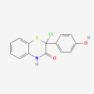 2-Chloro-2-(4-hydroxyphenyl)-2H-1,4-benzothiazin-3(4H)-one