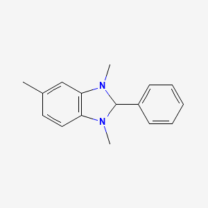 molecular formula C16H18N2 B14335388 1,3,5-Trimethyl-2-phenyl-2,3-dihydro-1H-benzimidazole CAS No. 105282-68-6