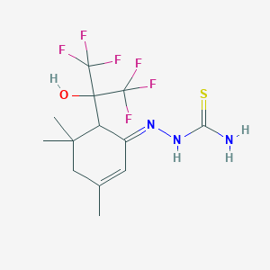 [(E)-[3,5,5-trimethyl-6-[2,2,2-trifluoro-1-hydroxy-1-(trifluoromethyl)ethyl]cyclohex-2-en-1-ylidene]amino]thiourea