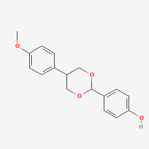 4-[5-(4-Methoxyphenyl)-1,3-dioxan-2-yl]phenol