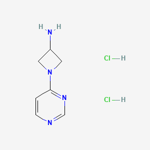 molecular formula C7H12Cl2N4 B1433543 1-(Pyrimidin-4-yl)azetidin-3-amine dihydrochloride CAS No. 2098025-74-0