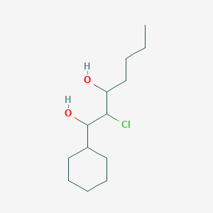 2-Chloro-1-cyclohexylheptane-1,3-diol