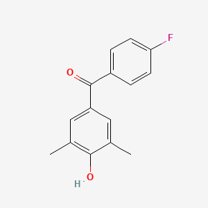 molecular formula C15H13FO2 B14335431 (4-Fluorophenyl)(4-hydroxy-3,5-dimethylphenyl)methanone CAS No. 102331-06-6