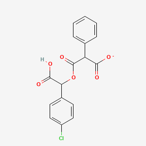 3-[Carboxy(4-chlorophenyl)methoxy]-3-oxo-2-phenylpropanoate