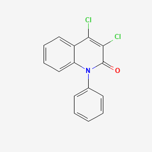 molecular formula C15H9Cl2NO B14335451 2(1H)-Quinolinone, 3,4-dichloro-1-phenyl- CAS No. 110254-67-6