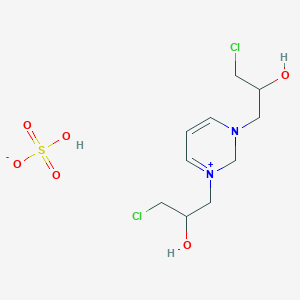 1,3-Bis(3-chloro-2-hydroxypropyl)-2,3-dihydropyrimidin-1-ium hydrogen sulfate